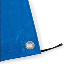 Edoplast 2X10 Metre Mavi Ebatlı Pvc Branda Hazır Çadır Gölgelik Su Geçirmez Tente Koruyucu Koruma Örtü Kapsüllü