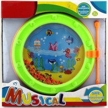 MEGA Boncuklu Yeşil Mini Davul  WS204
