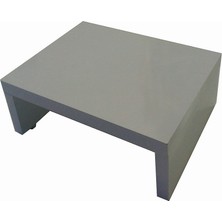 Wooden Gold Mat Beyaz  Mdf Ekran Altı Ekran Yükseltici Monitor Stand 29 cm x 22 cm