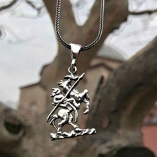 Takılingo Şahlanan At Motifli Gümüş Erkek Kolye