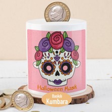 Asilmeydan Hallowen Çiçekli Kuru Kafa Para Birikim KUMBARASI-2147925446