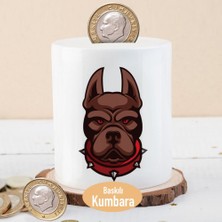 Asilmeydan Kızgın Bulldog Köpek Baskılı Para Birikim KUMBARASI-1152-59