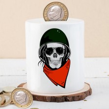 Asilmeydan Hipster Kasklı Kuru Kafa Para Birikim KUMBARASI-KB4576329