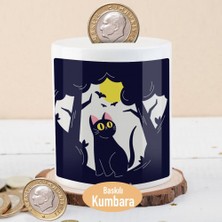 Asilmeydan Sevimli Siyah Kedi Baskılı Para Birikim Kumbara 27 cm Çocuklara Uygun Hediye Fikri