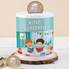 Asilmeydan Çocuklar İçin Hediyelik Seramik Kitap Kumbarası Canlı Renkli Desen ile Hediye Fikri