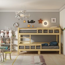 Givayo Wood's Stefani Montessori Yatak Ranza Doğal Ahşap