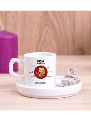 Hediye Dükkanı Kişiye Özel Başak Burcuna Hediye Concept Türk Kahvesi Fincanı