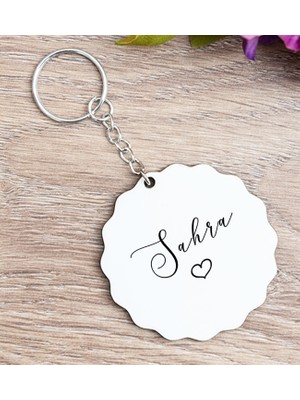 Hediye Dükkanı Kişiye Özel El Yazısı Tasarımlı Isimli Ahşap Anahtarlık