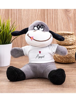 Hediye Dükkanı Kişiye Özel Isim Yazılı Minik Kalpli Peluş Eşek