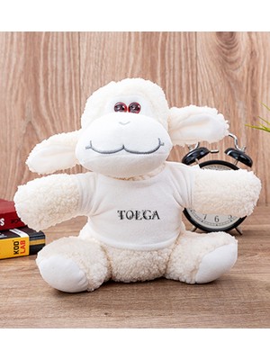 Hediye Dükkanı Kişiye Özel Çiçekli Harf Tasarım Isim Yazılı Peluş Koyun