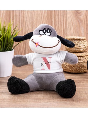 Hediye Dükkanı Kişiye Özel Baş Harfli Üzeri Isim Yazılı Peluş Eşek