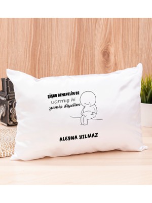 Hediye Dükkanı Kişiye Özel Varmış Ki Yemiş Diyelim Esprili Dikdörtgen Yastık
