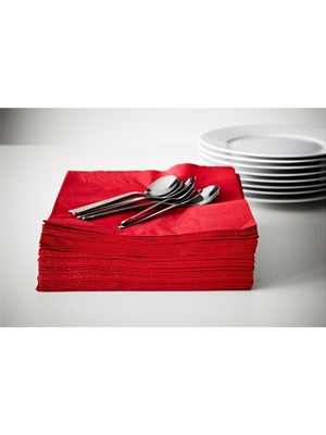 IKEA Fantastısk Açık Kırmızı Peçete 40X40 cm 50 Adet