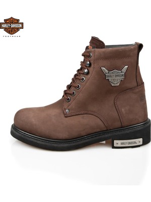 Harley Davidson Gibson Erkek Bot Dark Brown - Crazy Deri