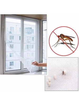 Omak - Sineklik Yıkanabilir Pencere Sinekliği Cırt Bantlı Yapışkanlı 130 cm x 150 cm 4'lü