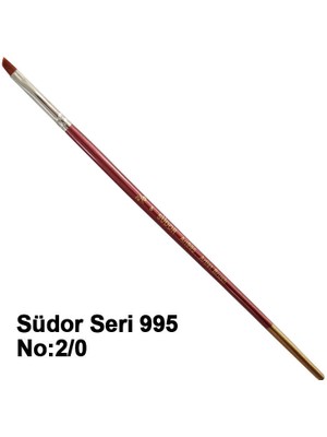 Südor Seri 995 Yan Kesik Yağlı Boya Akrilik Boya Fırçası No 2/0