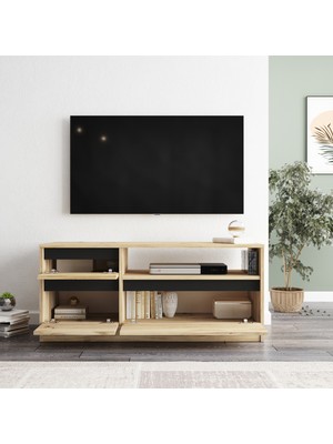 Yurudesign Luvio Tv Ünitesi Sehpası 120CM Keçe-Siyah Lv7-Kl