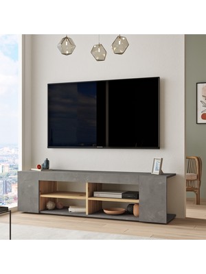 Yurudesign Luvio Tv Ünitesi Sehpası 150CM Keçe-Beton LV13-KR