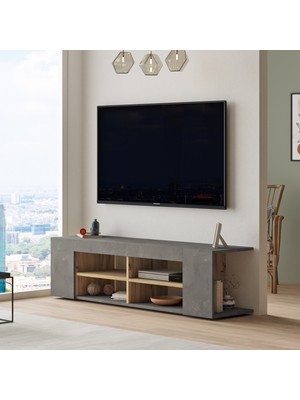 Yurudesign Luvio Tv Ünitesi Sehpası 150CM Keçe-Beton LV13-KR