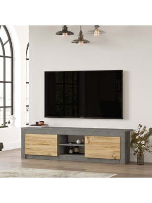 Yurudesign Luvio Tv Ünitesi Sehpası 160CM Keçe-Beton LV12-KR