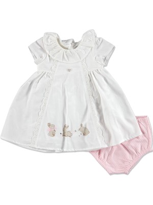 Hello Baby Yaz Kız Bebek Sevimli Tavşan Elbise-Külot Takım