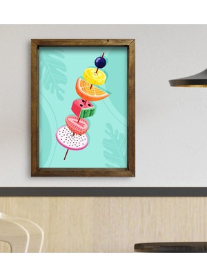 Bk Gift Cafe & Bar & Restaurant Konseptli Doğal Masif Ahşap Çerçeveli Tablo 45X65CM-48