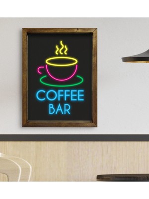 Bk Gift Cafe & Bar & Restaurant Konseptli Doğal Masif Ahşap Çerçeveli Tablo 45X65CM-44