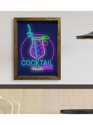 Bk Gift Cafe & Bar & Restaurant Konseptli Doğal Masif Ahşap Çerçeveli Tablo 45X65CM-38