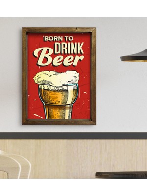 Bk Gift Cafe & Bar & Restaurant Konseptli Doğal Masif Ahşap Çerçeveli Tablo 45X65CM-33