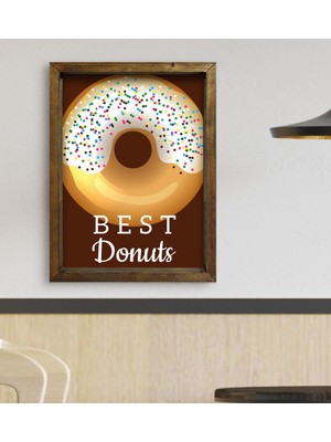 Bk Gift Cafe & Bar & Restaurant Konseptli Doğal Masif Ahşap Çerçeveli Tablo 45X65CM-27