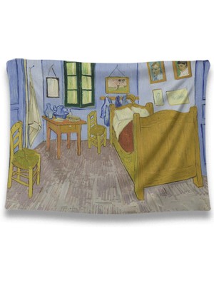 Hobimania Duvar Örtüsü Tapestry Vincent Van Gogh The Bedroom 150X100 cm Duvar Dekorasyon Moda