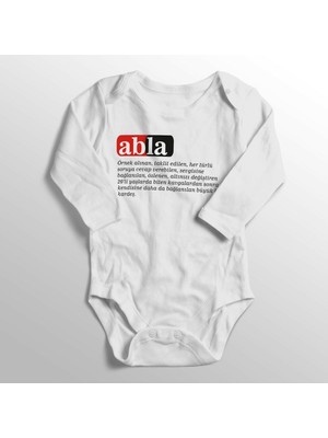 Limon Unisex Bebek Abla Kelime Anlamı Baskılı Bebek Zıbını