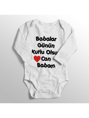 Limon Babalar Günün Kutlu Olsun Can Babam Baskılı Bebek Zıbını