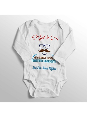 Limon En Baba Adam Benim Babam Baskılı Bebek Zıbını