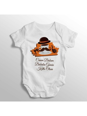 Limon Canım Babam Babalar Günün Kutlu Olsun Baskılı Bebek Zıbını