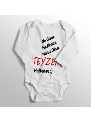 Limon Kız Bebek Ne Gam Ne Keder Nasıl Olsa Teyzem Halleder Baskılı Zıbın