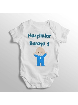 Limon Harçlıklar Buraya Yazılı Baskılı Bebek