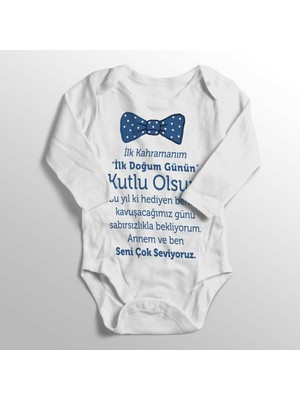 Limon Ilk Kahramanım Ilk Doğum Günün Kutlu Olsun Baskılı Bebek Zıbını