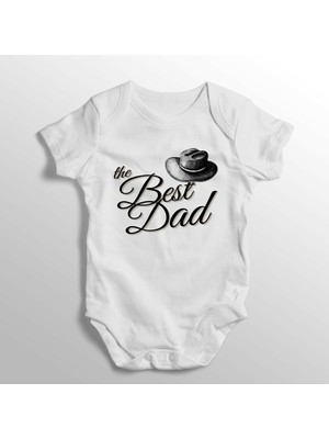 Limon The Best Dad Yazılı Baskılı Bebek Zıbını