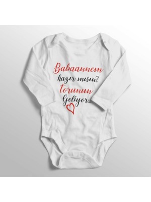 Limon Babaannem Hazır Mısın Torunun Geliyor Baskılı Bebek Zıbını