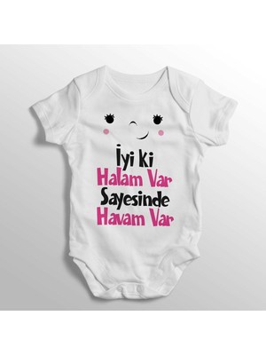 Limon Iyi Ki Halam Var Sayesinde Havam Var Yazılı Baskılı Bebek Zıbını