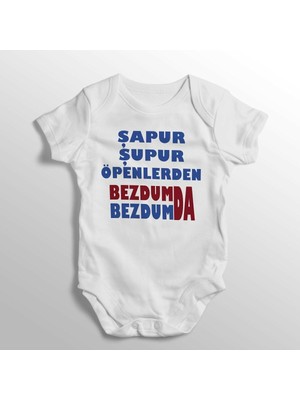 Limon Şapur Şupur Öpenlerden Bezdum Da Bezdum Yazılı Baskılı Bebek Zıbını