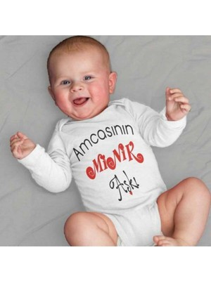 Limon Bebek Amcasının Minik Aşkı Yazılı Hediye Zıbın 