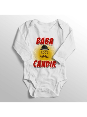 Limon Unisex Bebek Beyaz Baba Candır Baskılı Zıbın