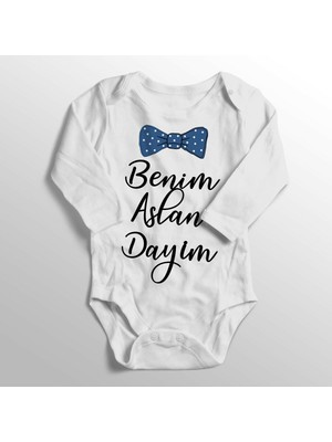 Limon Bebek Beyaz Benim Aslan Dayım Baskılı Zıbın