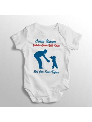 Limon Canım Babam Babalar Günün Kutlu Olsun Yazılı Baskılı Bebek Zıbını