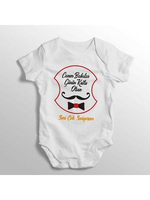 Limon Canım Babam Babalar Günün Kutlu Olsun Seni Çok Seviyorum Baskılı Bebek Zıbını