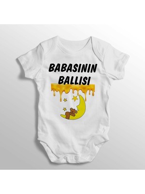 Limon Babasının Ballısı Yazılı Baskılı Bebek Zıbını