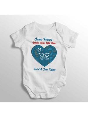 Limon Canım Babam Babalar Günün Kutlu Olsun Seni Çok Seven Oğlun Baskılı Bebek Zıbını