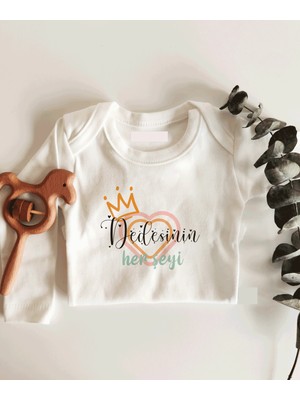 Limon Dedesinin Her Şeyi Uzun Kol Çıtçıtlı Organik Bebek Body
